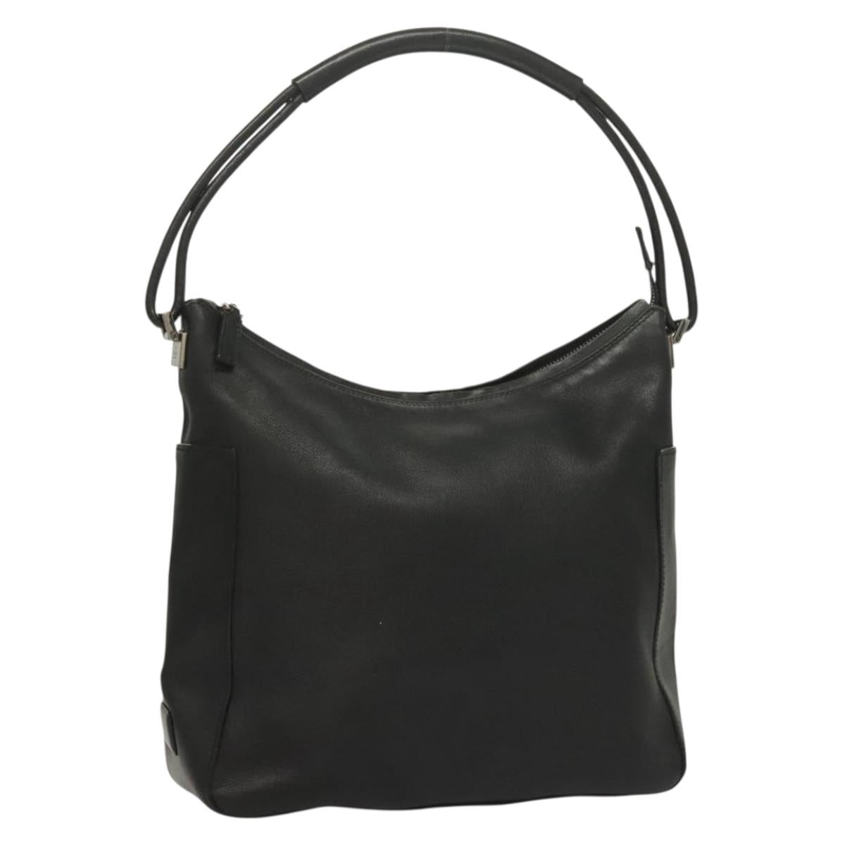 GUCCI Hand Bag Leather Black 001 3766 Auth bs12290
