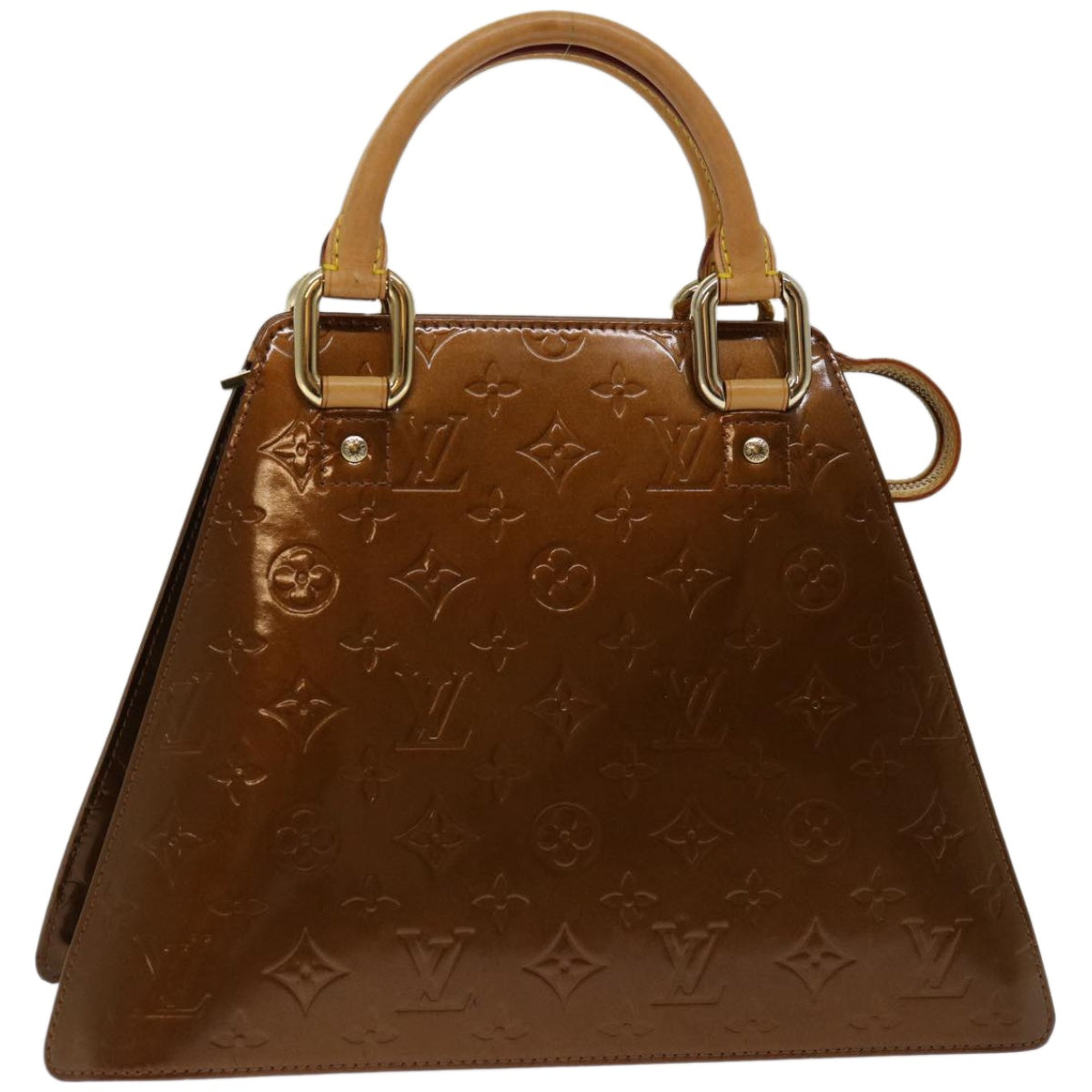 LOUIS VUITTON Monogram Vernis Forsyth Hand Bag Bronze M91113 LV Auth bs12319