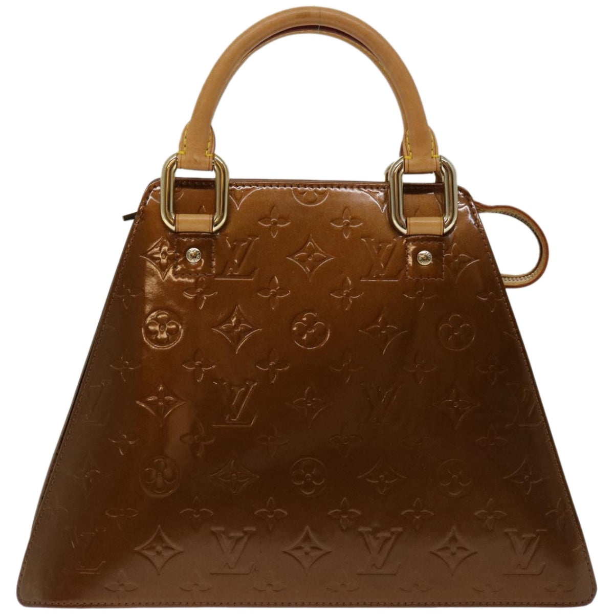 LOUIS VUITTON Monogram Vernis Forsyth Hand Bag Bronze M91113 LV Auth bs12319