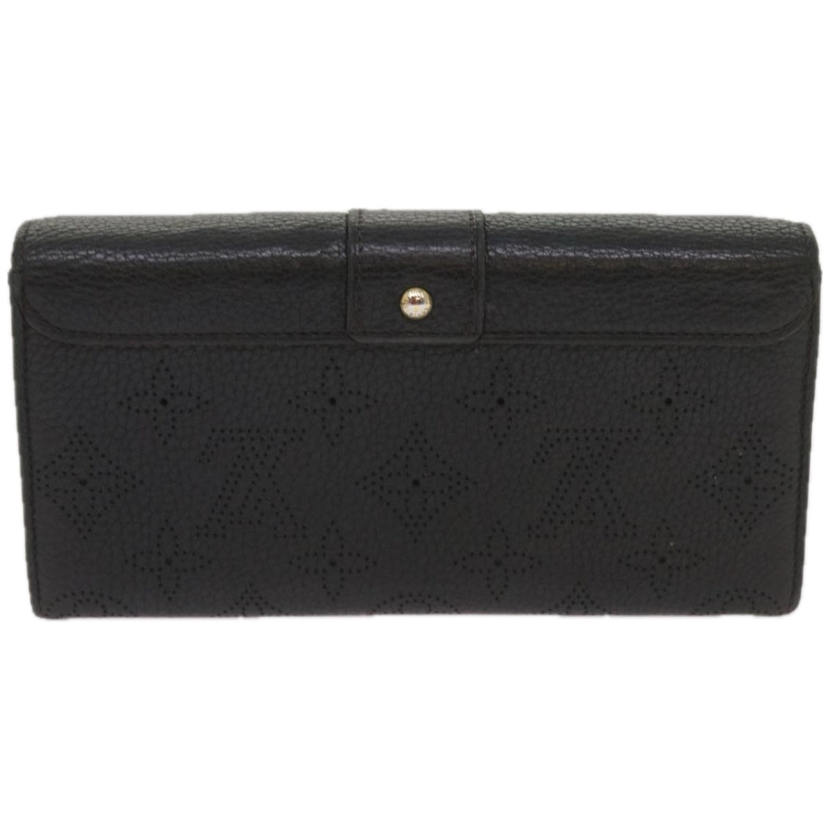 LOUIS VUITTON Monogram Mahina Portefeuille Amelia Black M95549 LV Auth bs12322