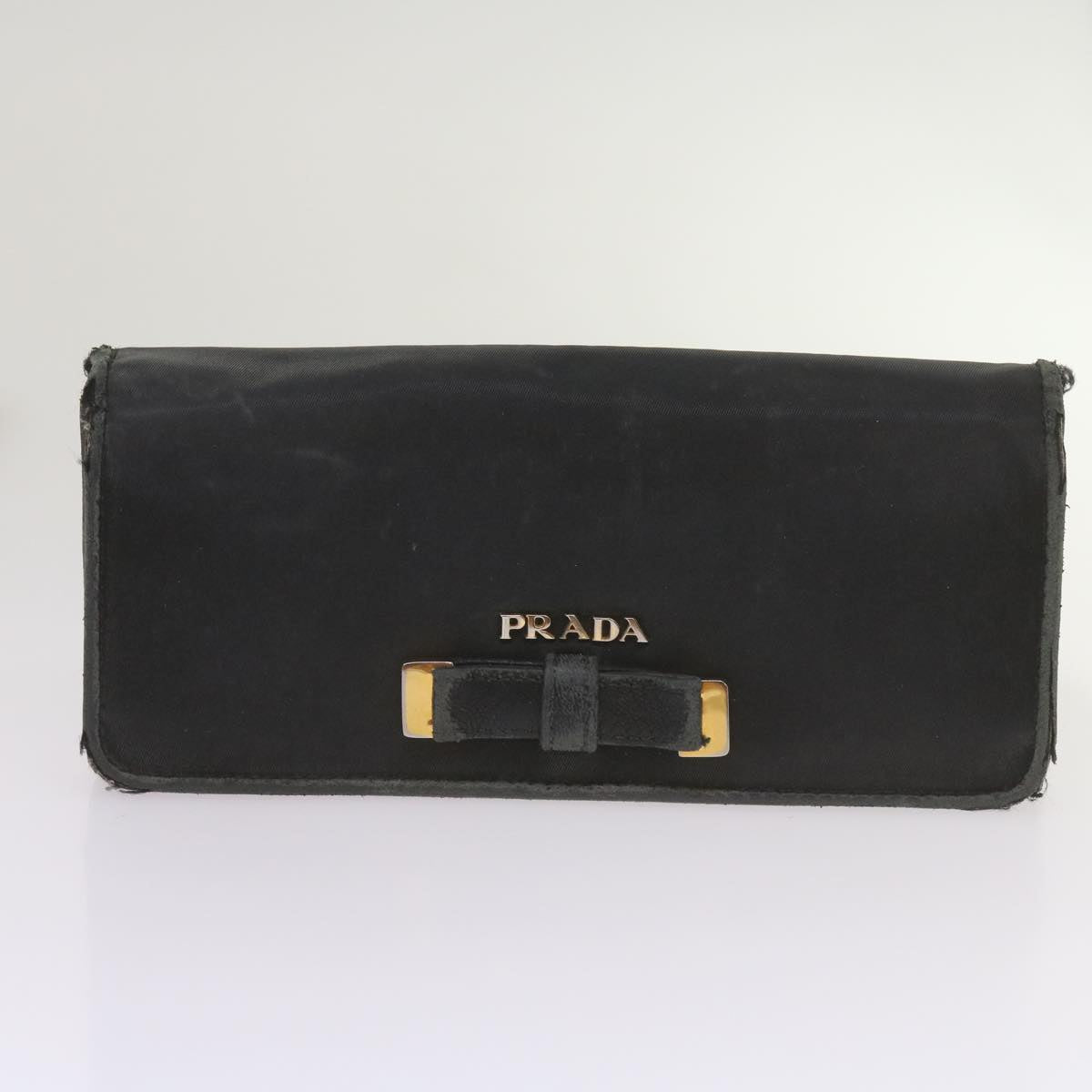 PRADA Key Case Wallet Leather 8Set Black Red pink Auth bs12347