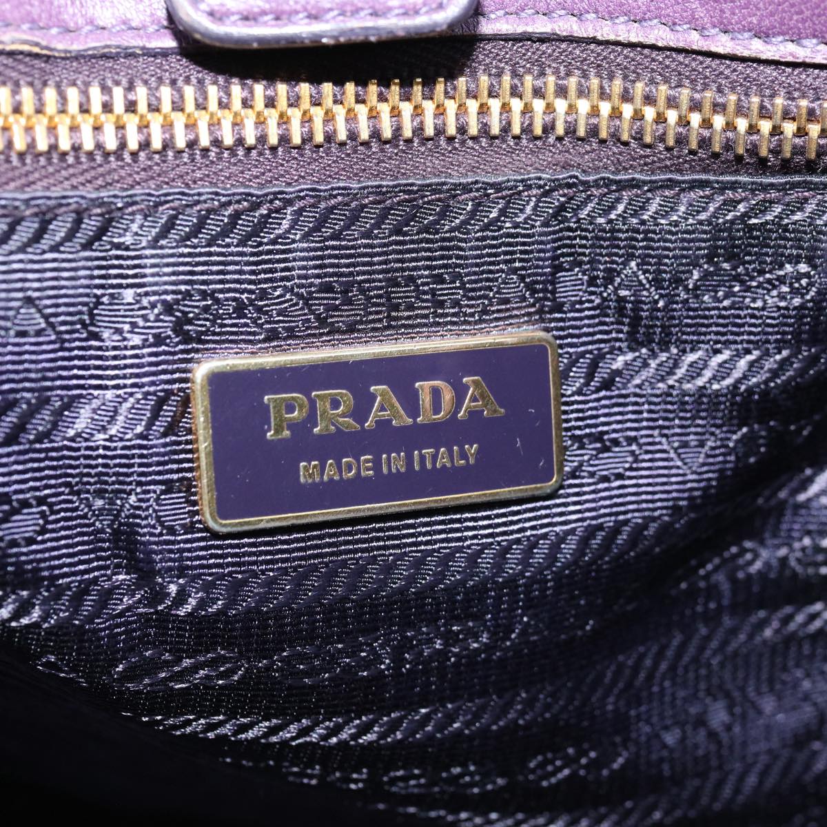 PRADA Hand Bag Nylon Purple Auth bs12374