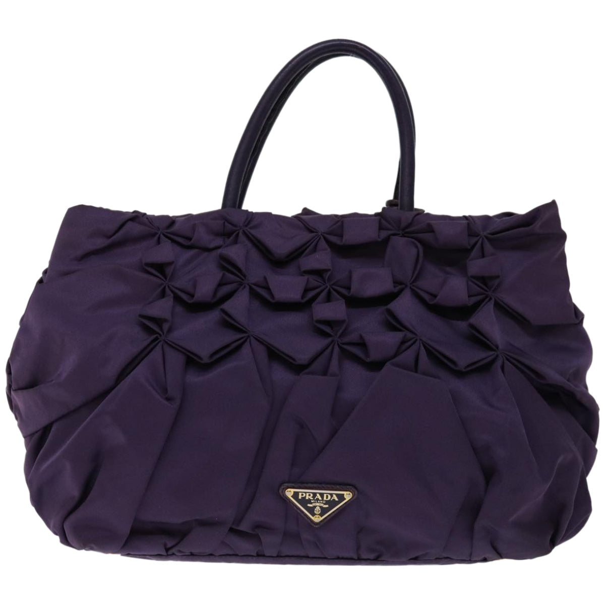 PRADA Hand Bag Nylon Purple Auth bs12374