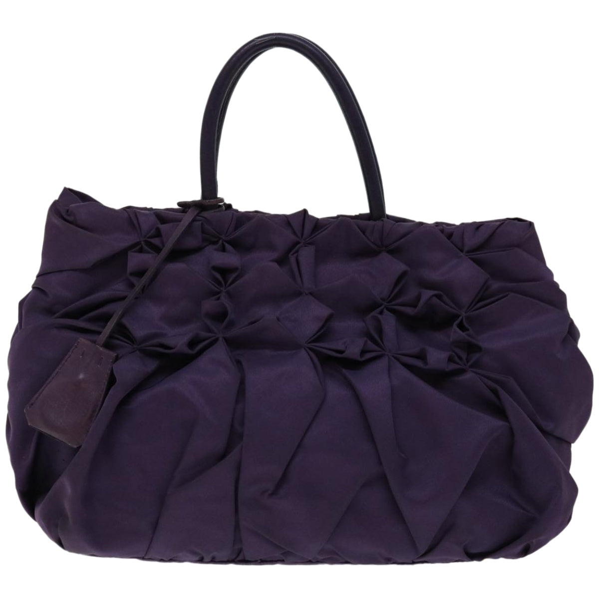 PRADA Hand Bag Nylon Purple Auth bs12374