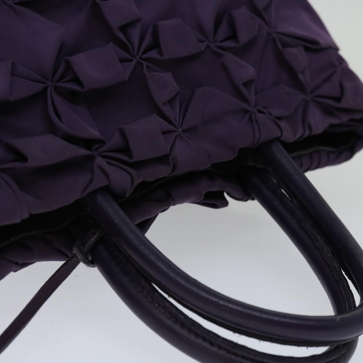 PRADA Hand Bag Nylon Purple Auth bs12374