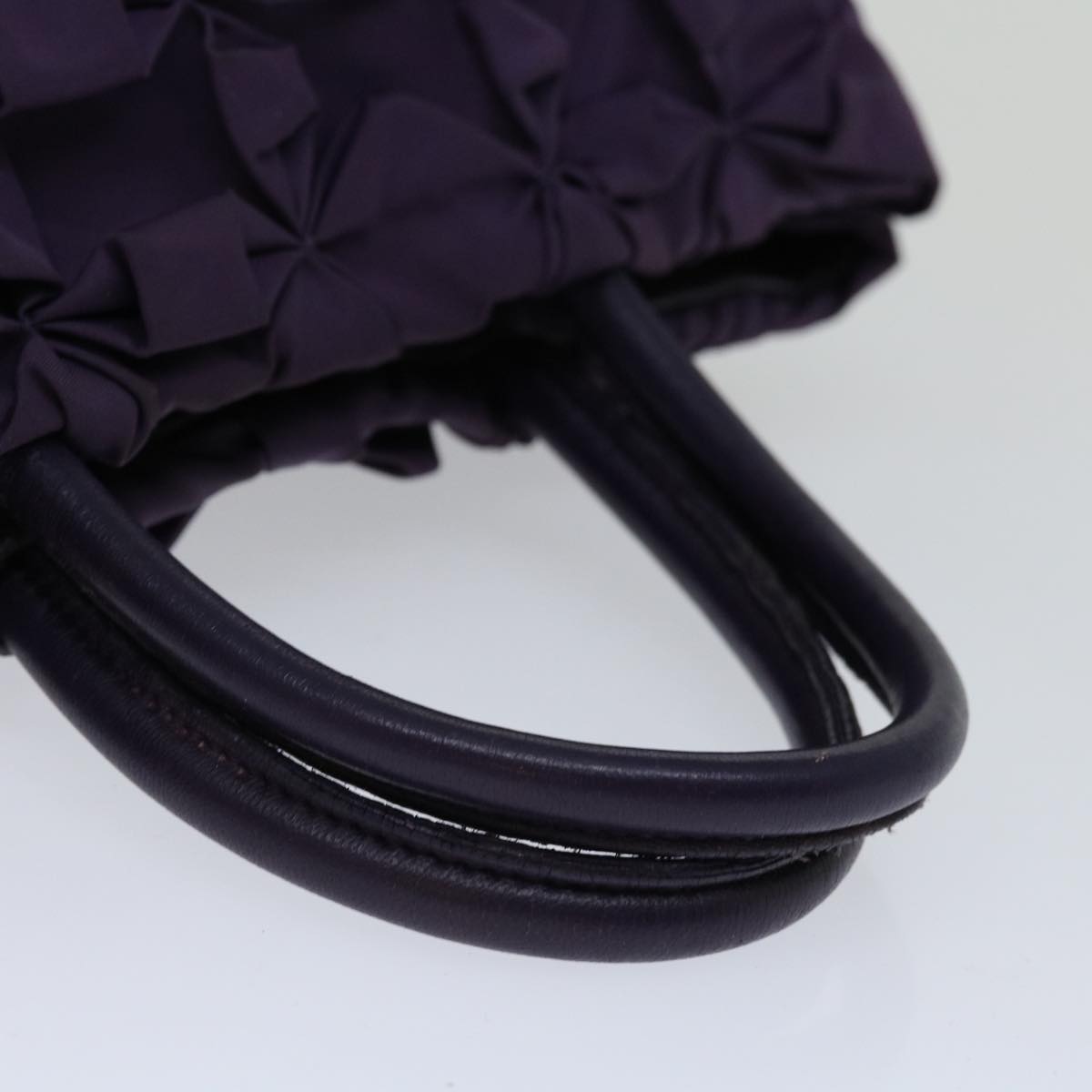 PRADA Hand Bag Nylon Purple Auth bs12374