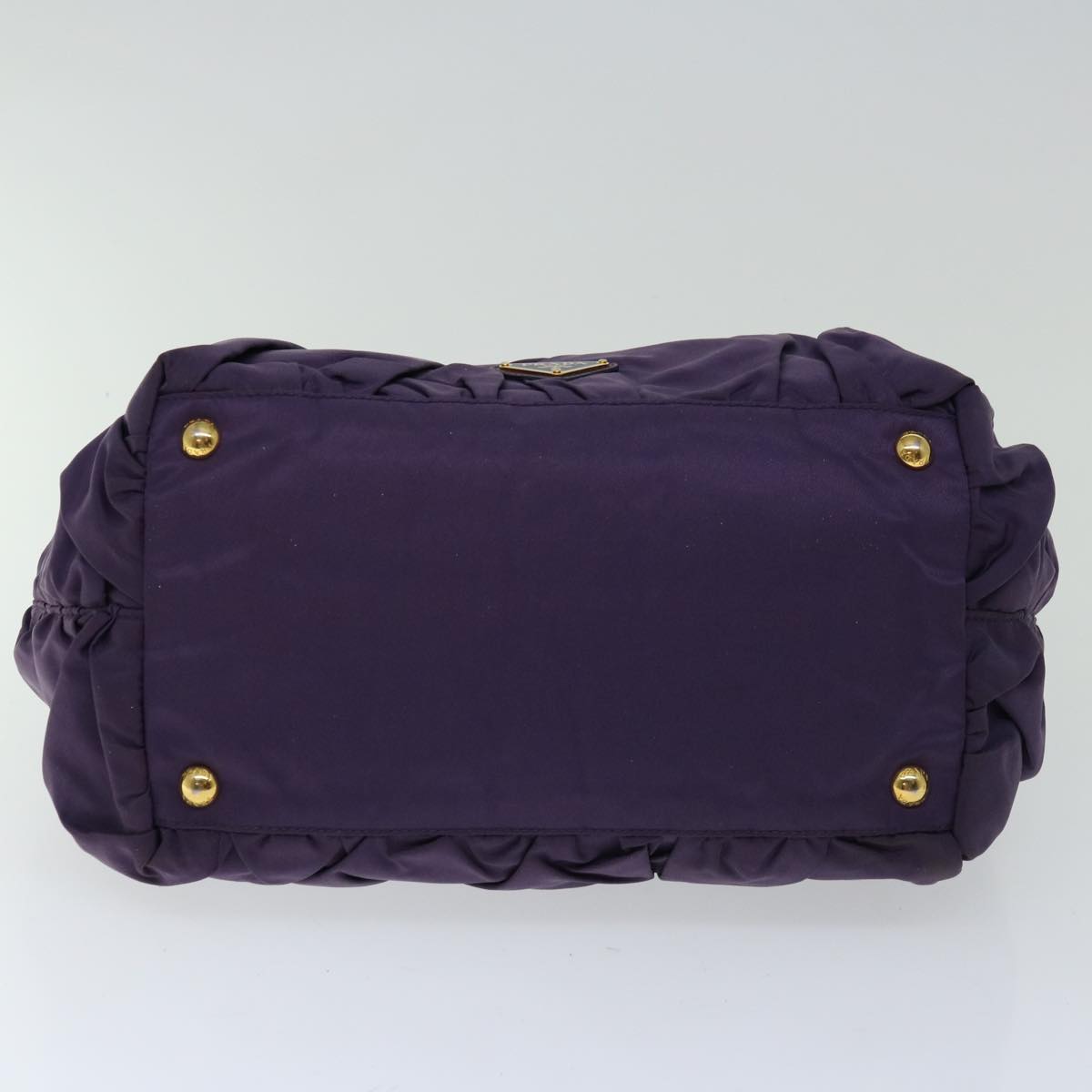 PRADA Hand Bag Nylon Purple Auth bs12374