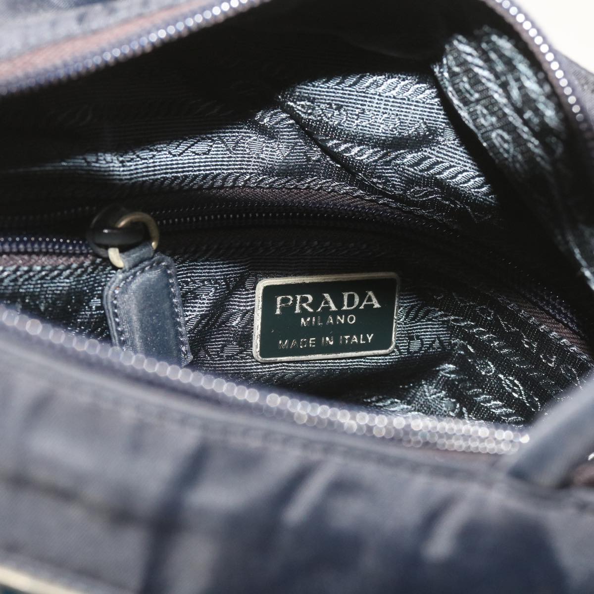 PRADA Hand Bag Nylon Black Auth bs12392