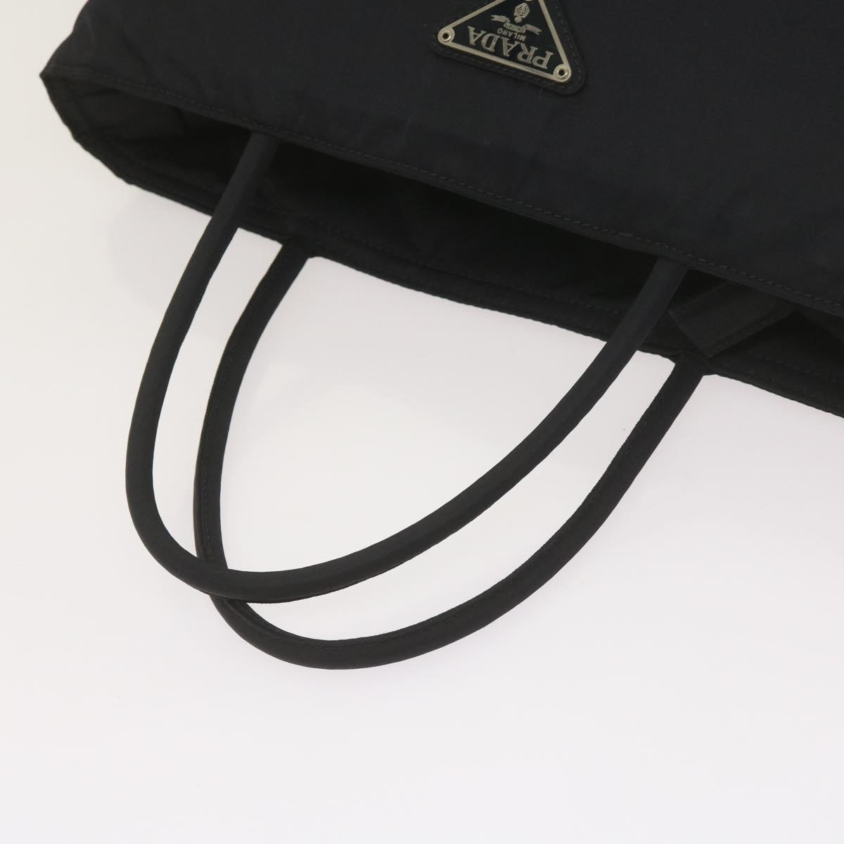 PRADA Hand Bag Nylon Black Auth bs12392