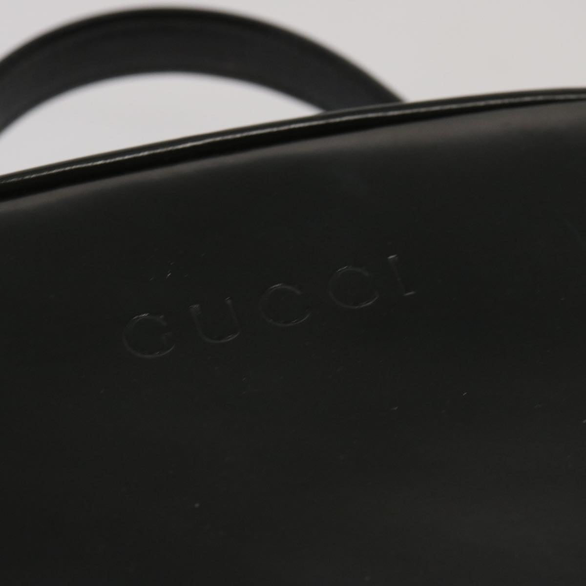 GUCCI Bamboo Hand Bag Leather Black 000 270 0323 Auth bs12393