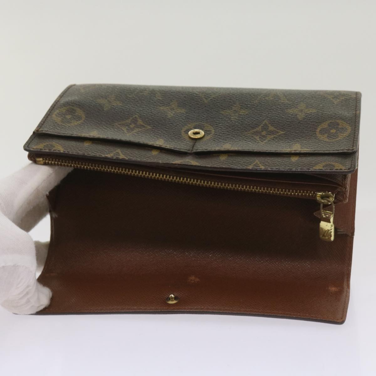 LOUIS VUITTON Monogram Portefeuille Sarah Long Wallet M60531 LV Auth bs12396