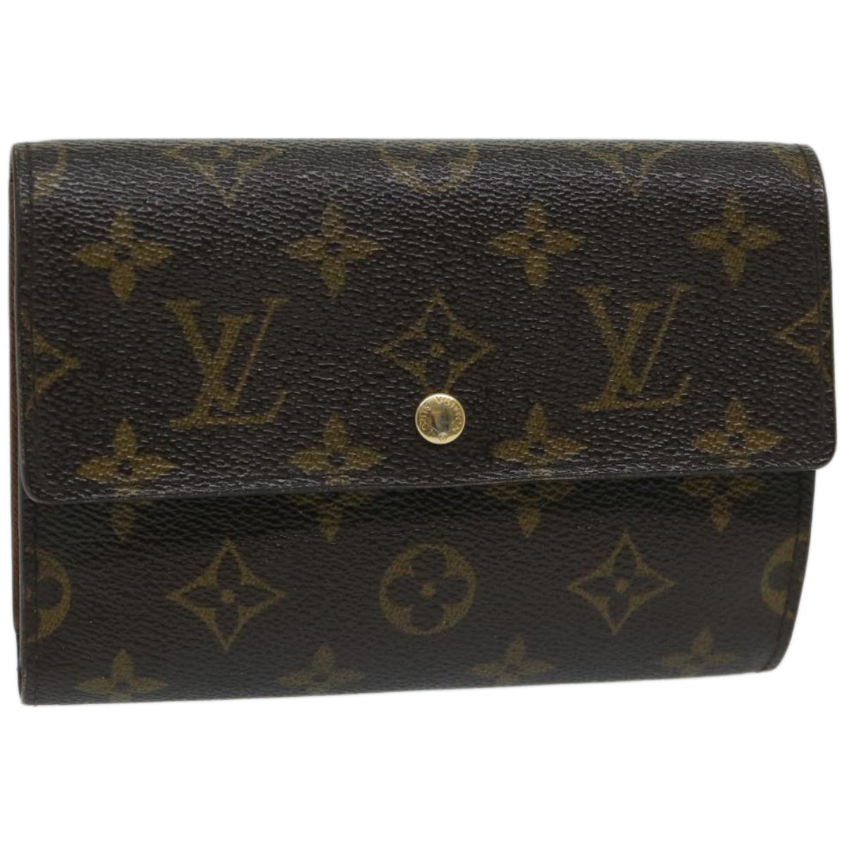 LOUIS VUITTON Monogram Porte Tresor Etui Papie Wallet M61202 LV Auth bs12397