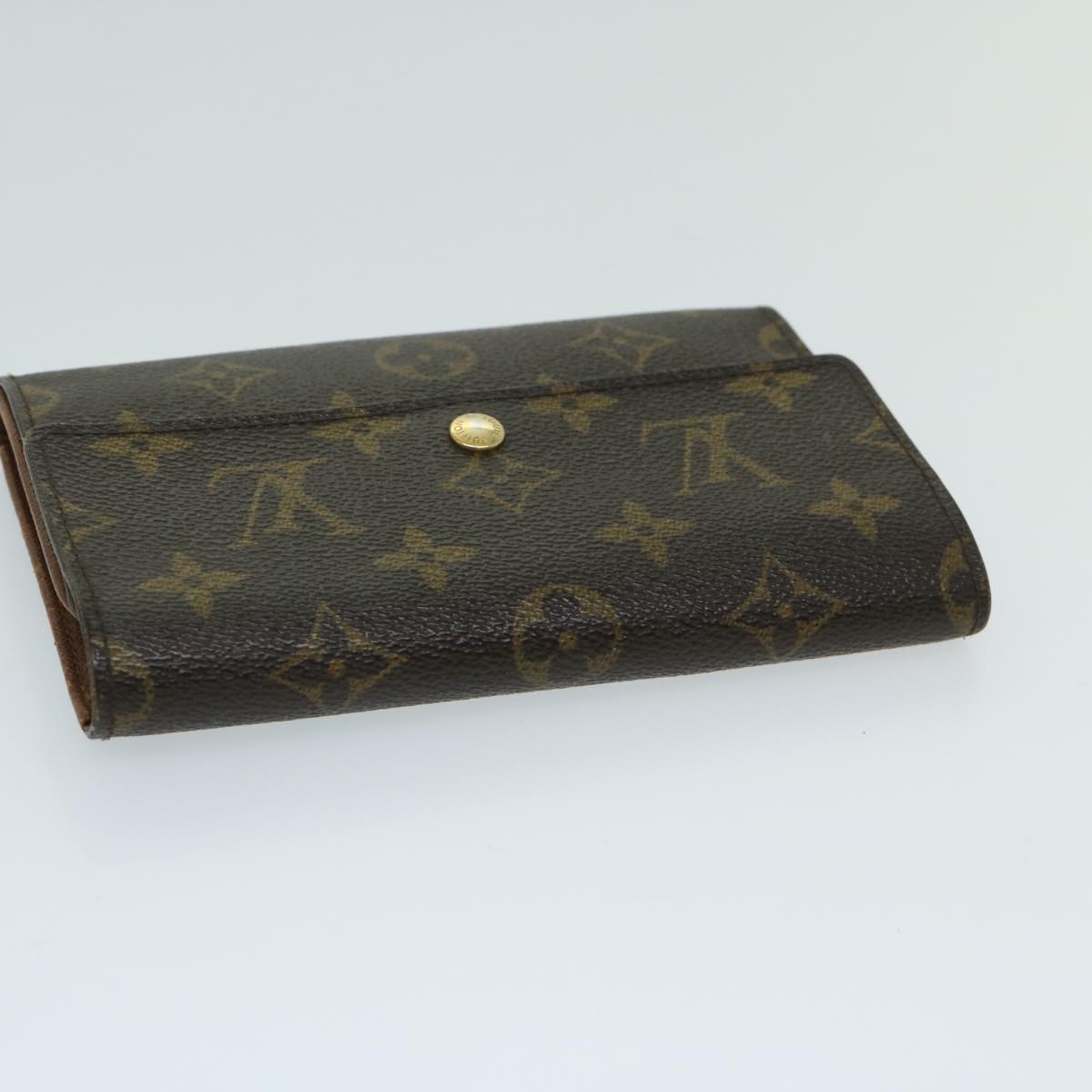 LOUIS VUITTON Monogram Porte Tresor Etui Papie Wallet M61202 LV Auth bs12397