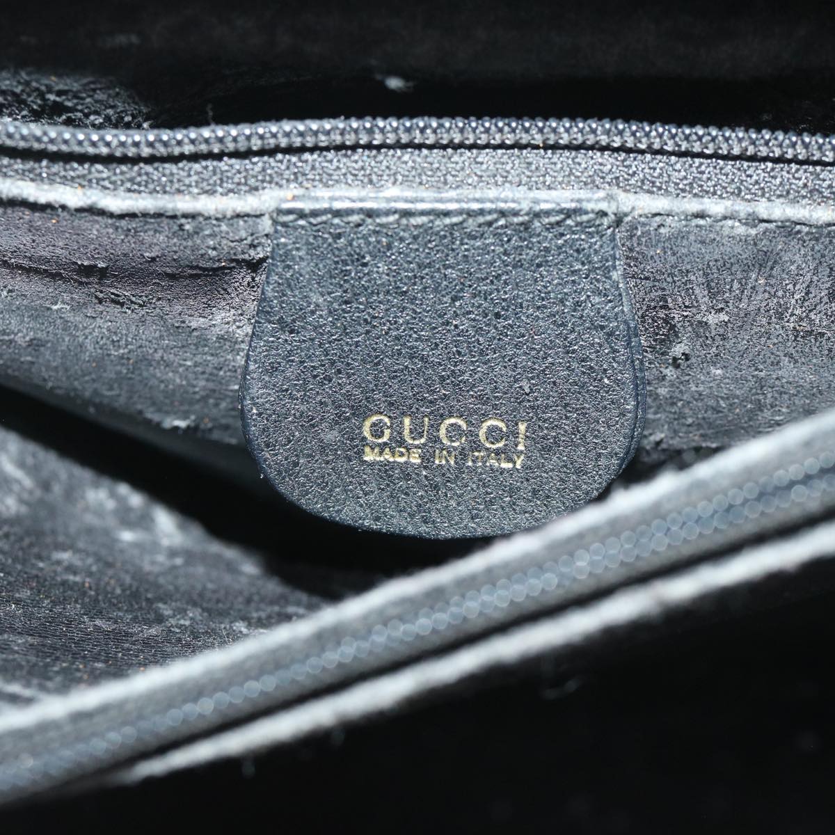 GUCCI Bamboo Hand Bag Leather Black 002 123 0260 Auth bs12400