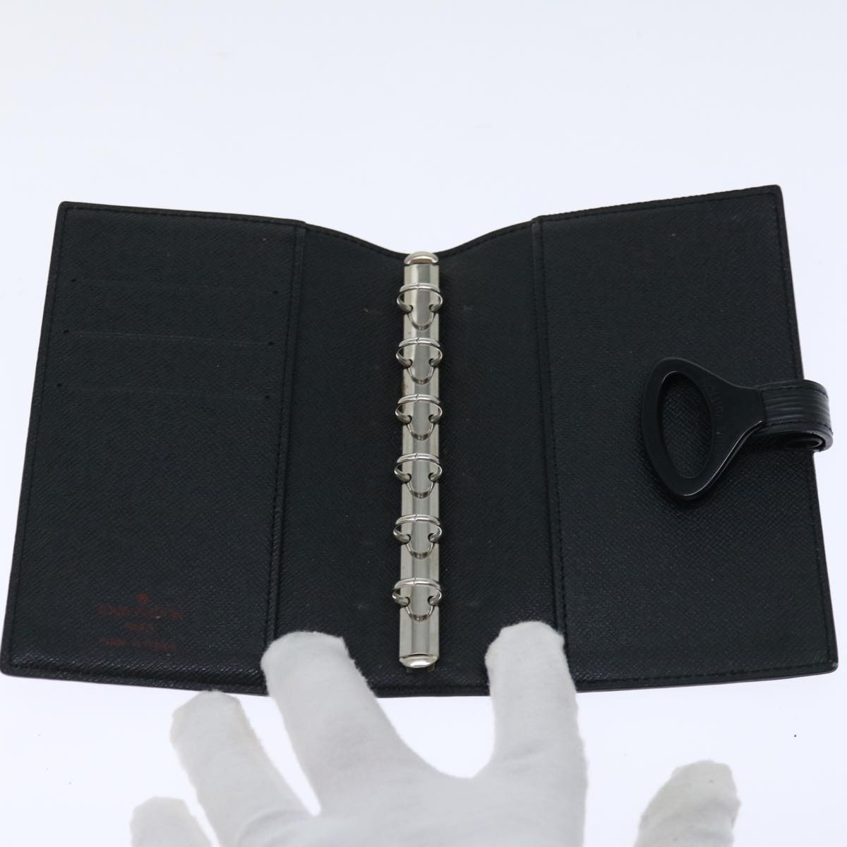 LOUIS VUITTON Epi Z Agenda PM Day Planner Cover Black R20092 LV Auth bs12402