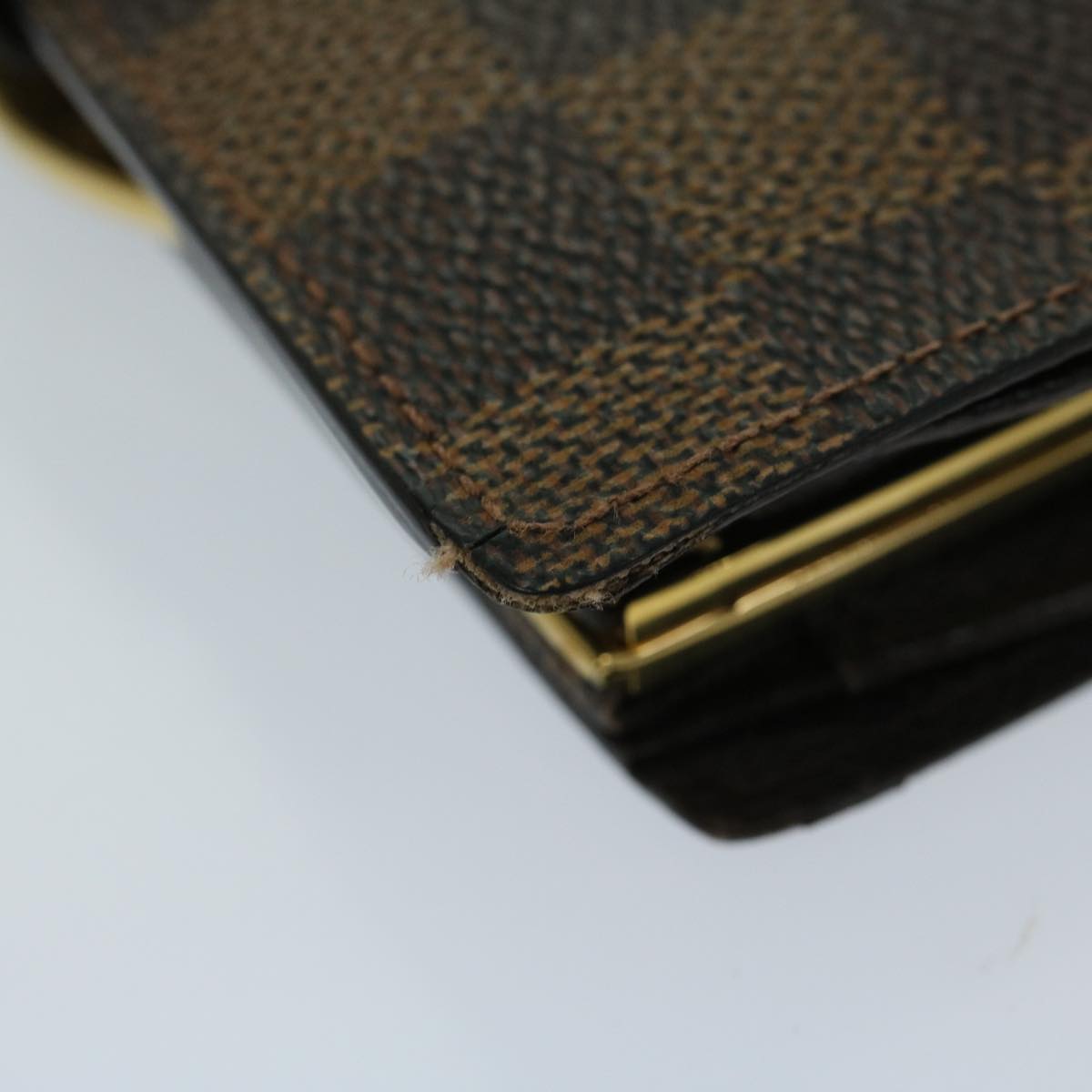 LOUIS VUITTON Damier Ebene Portefeuille Viennois Wallet N61674 LV Auth bs12403