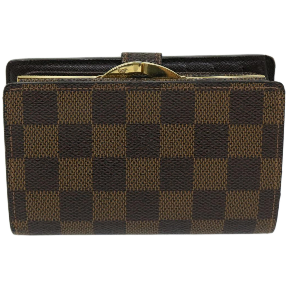 LOUIS VUITTON Damier Ebene Portefeuille Viennois Wallet N61674 LV Auth bs12403