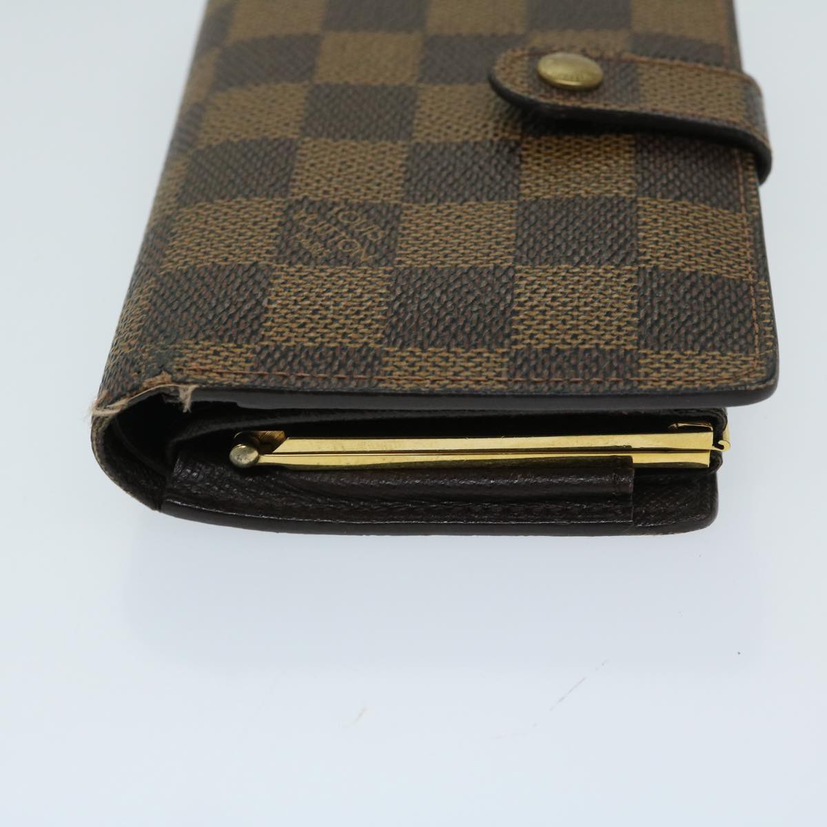 LOUIS VUITTON Damier Ebene Portefeuille Viennois Wallet N61674 LV Auth bs12403