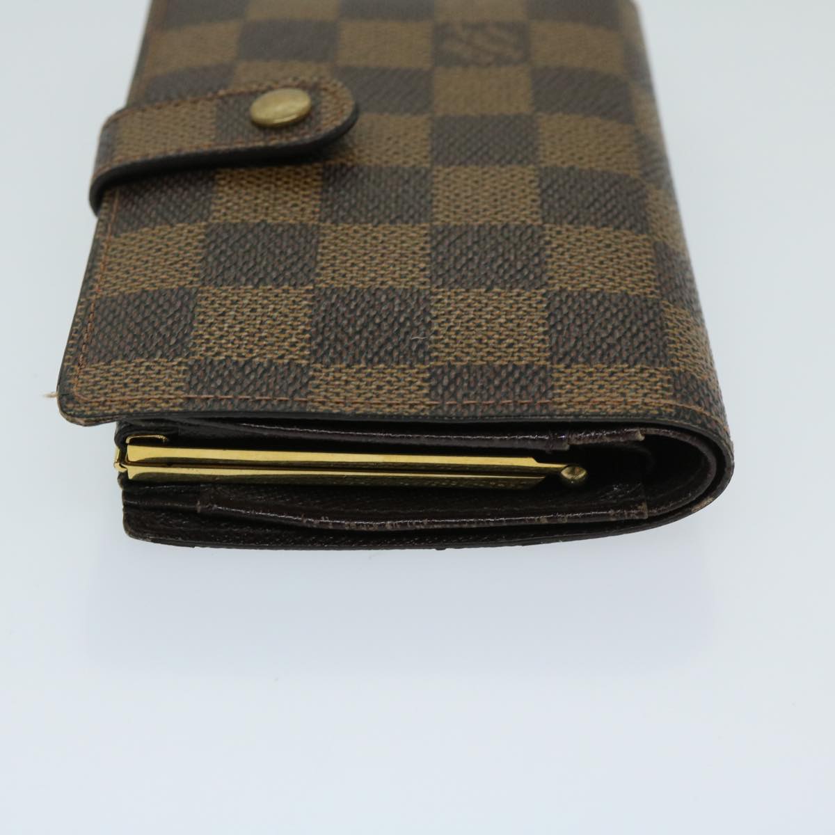 LOUIS VUITTON Damier Ebene Portefeuille Viennois Wallet N61674 LV Auth bs12403