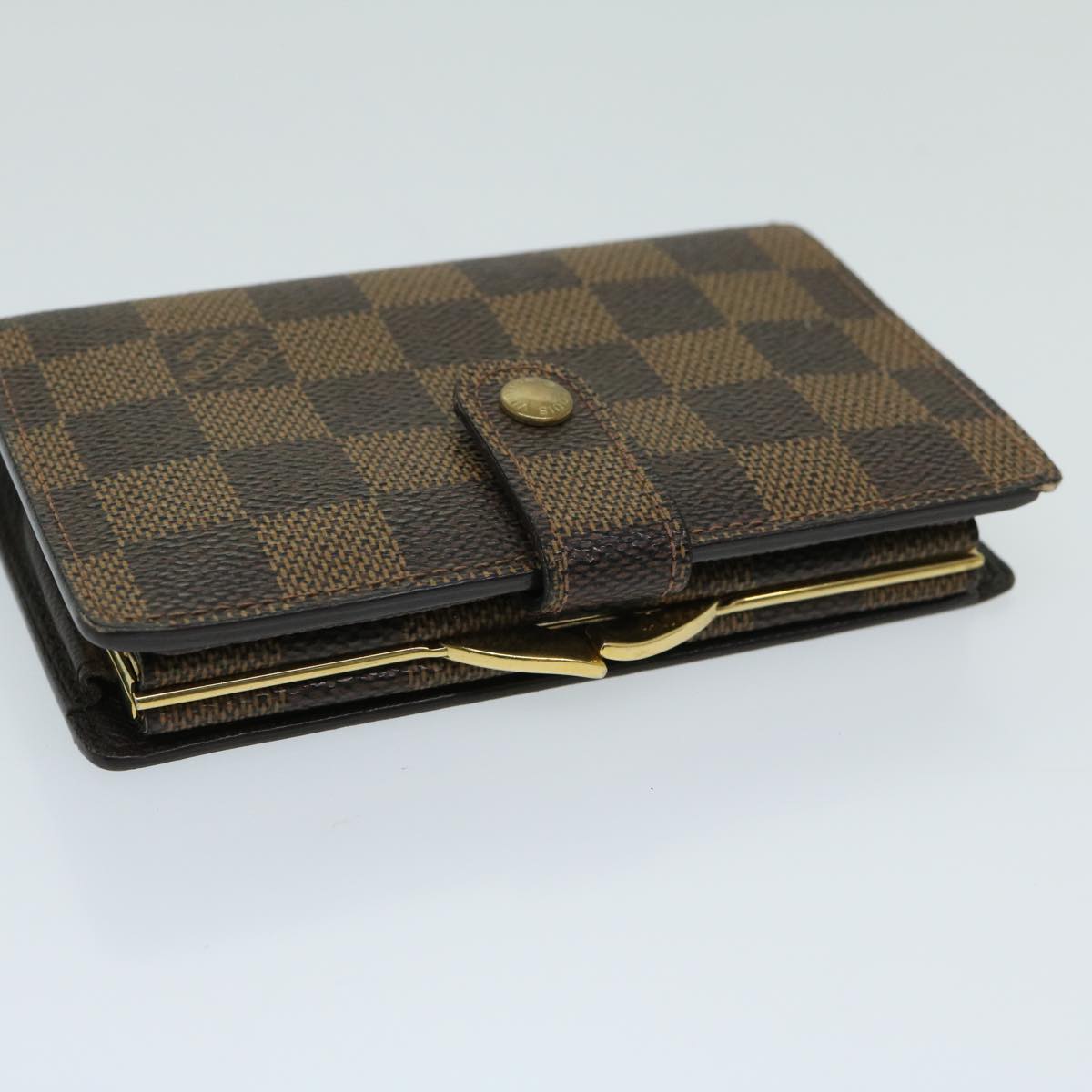 LOUIS VUITTON Damier Ebene Portefeuille Viennois Wallet N61674 LV Auth bs12403