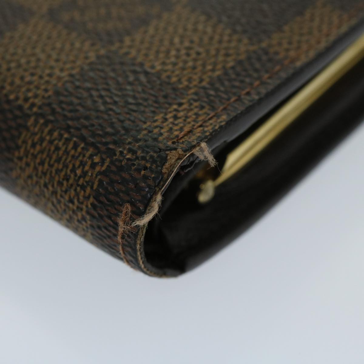 LOUIS VUITTON Damier Ebene Portefeuille Viennois Wallet N61674 LV Auth bs12403