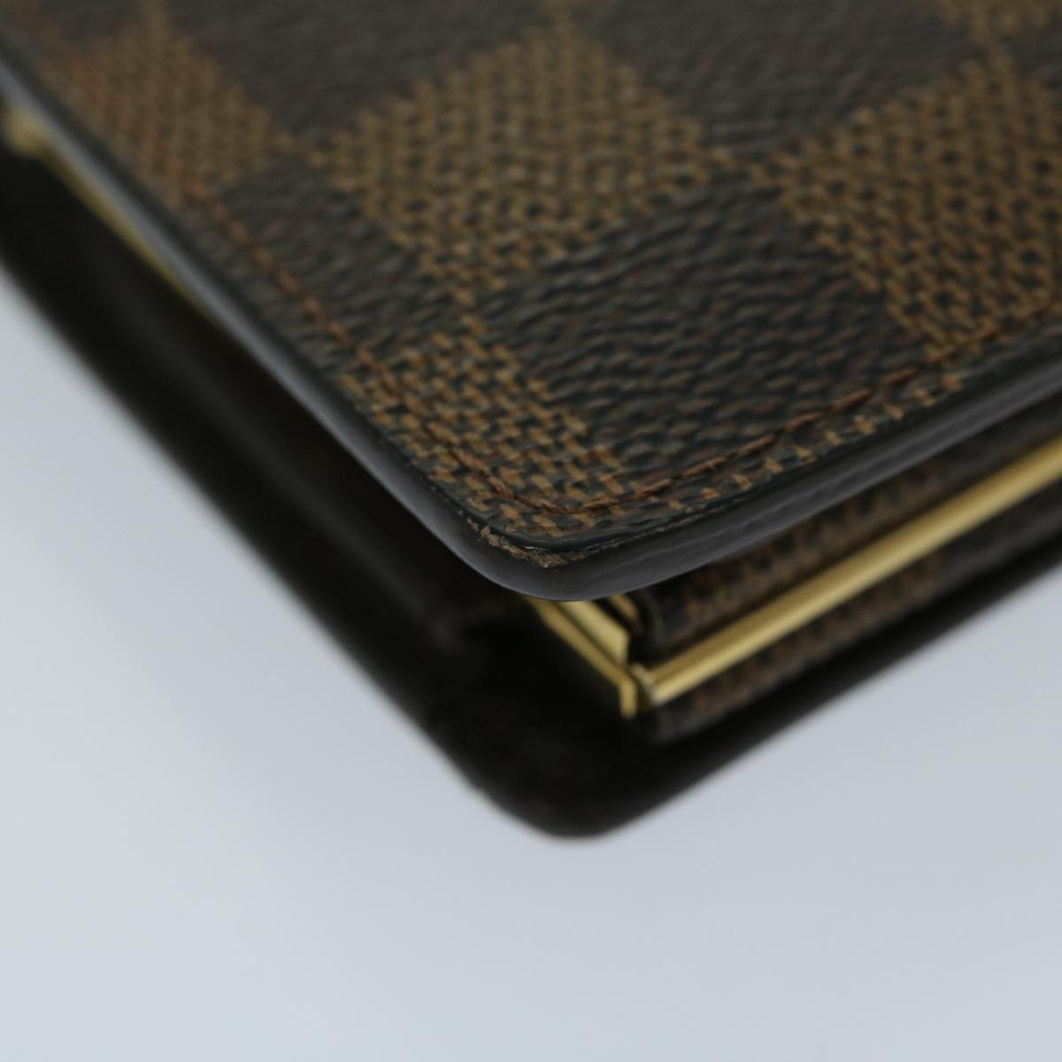 LOUIS VUITTON Damier Ebene Portefeuille Viennois Wallet N61674 LV Auth bs12403