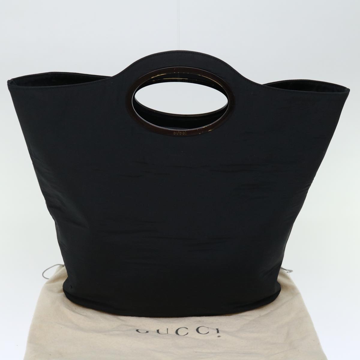 GUCCI Hand Bag Nylon Black 002 2058 0477 6 Auth bs12405