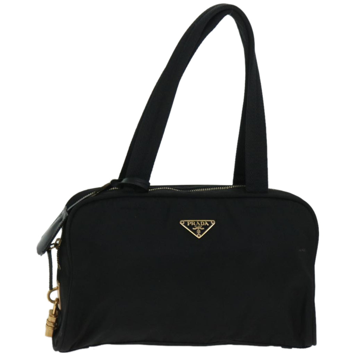 PRADA Hand Bag Nylon Black Auth bs12409