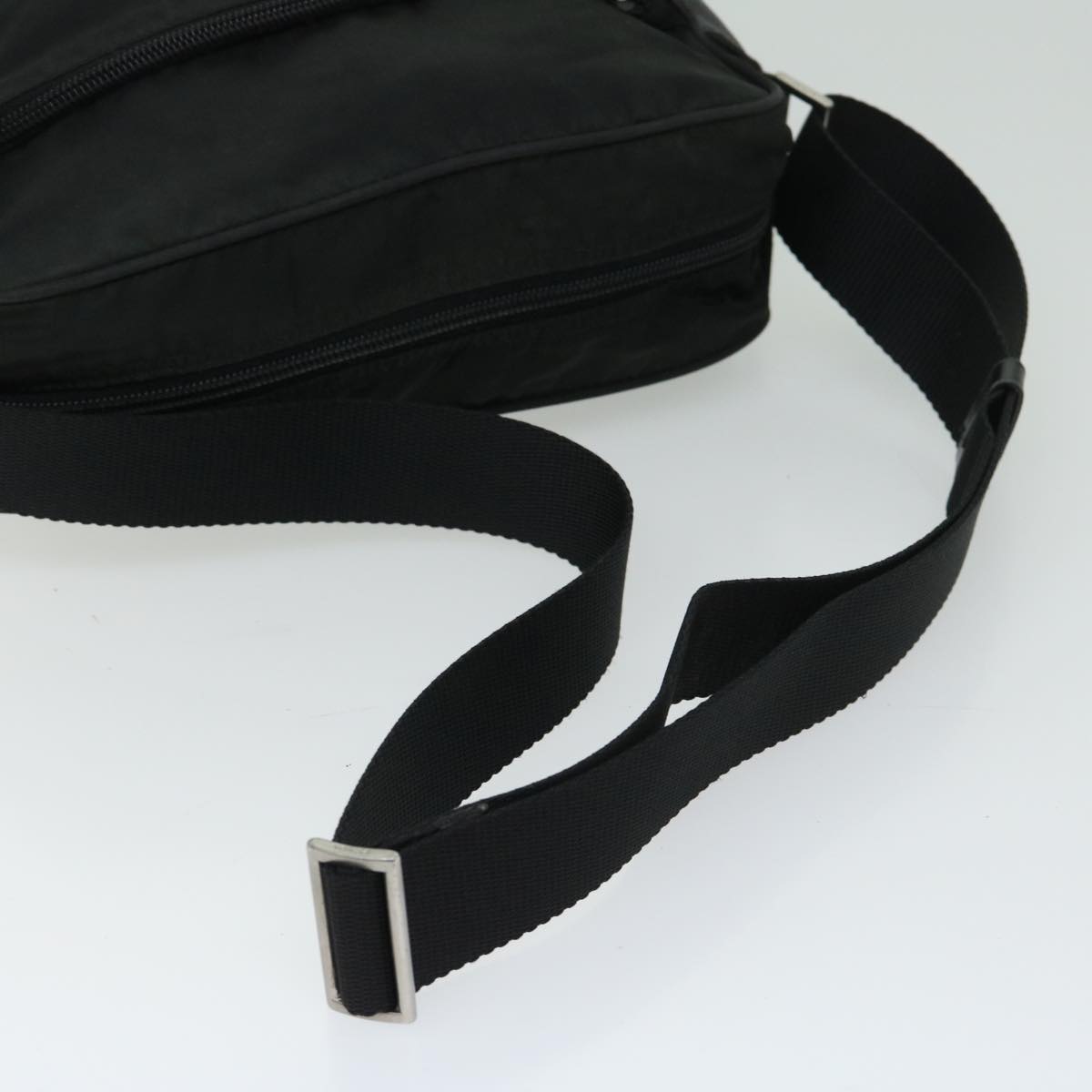 PRADA Shoulder Bag Nylon Black Auth bs12411