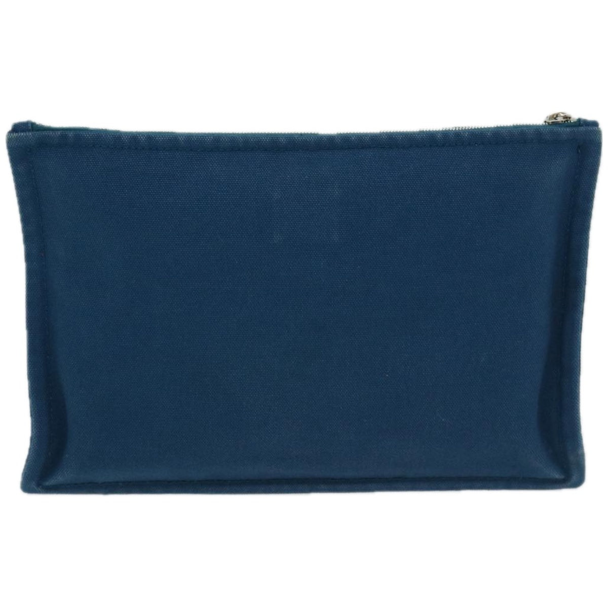 HERMES Pouch Canvas Blue Auth bs12426