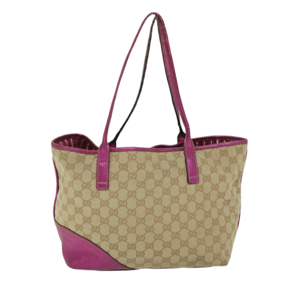 GUCCI GG Canvas Tote Bag Beige 169946 Auth bs12516