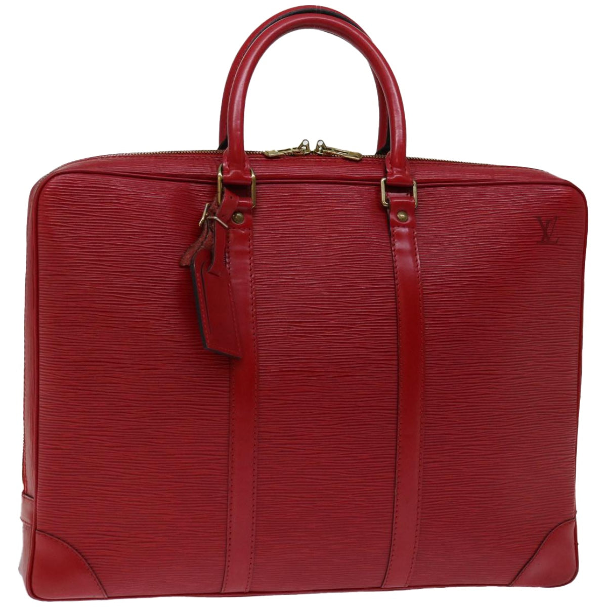 LOUIS VUITTON Epi Porte Documents Voyage Business Bag Red M54477 LV Auth bs12530