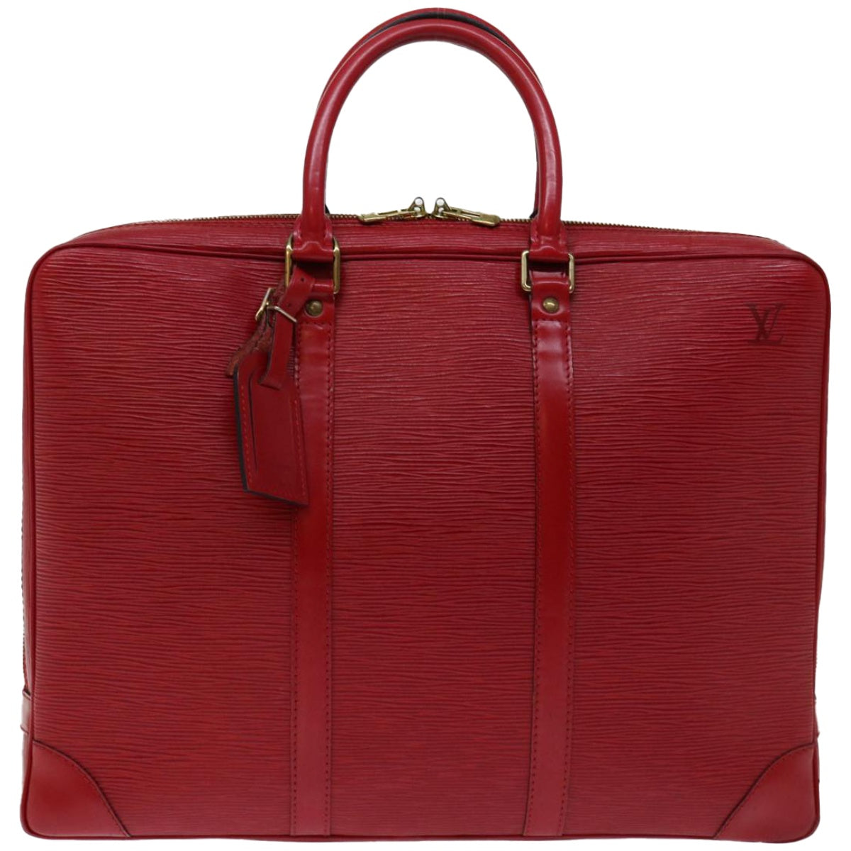 LOUIS VUITTON Epi Porte Documents Voyage Business Bag Red M54477 LV Auth bs12530