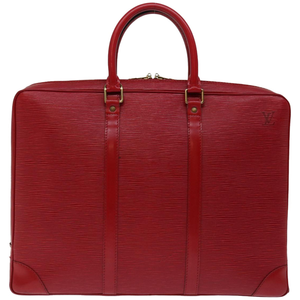 LOUIS VUITTON Epi Porte Documents Voyage Business Bag Red M54477 LV Auth bs12530