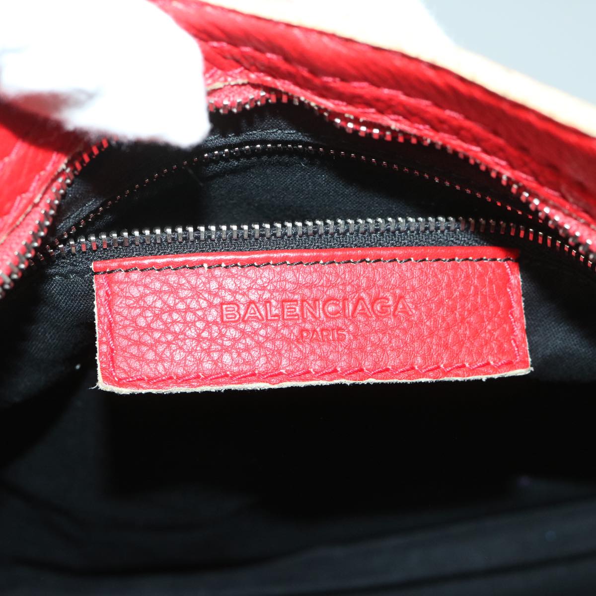 BALENCIAGA City Hand Bag Leather 2way Red 115748 Auth bs12559