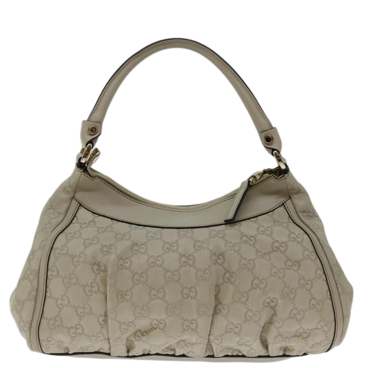 GUCCI GG Canvas Guccissima Abbey Tote Bag Beige 190525 Auth bs12574