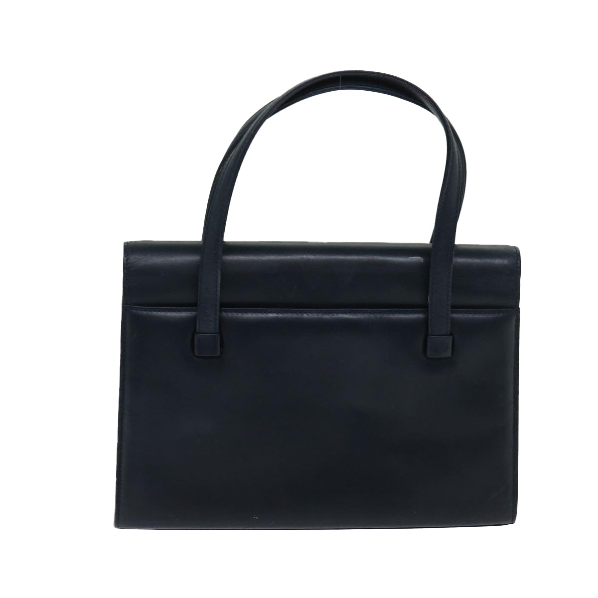 GIVENCHY Hand Bag Leather Navy Auth bs12582