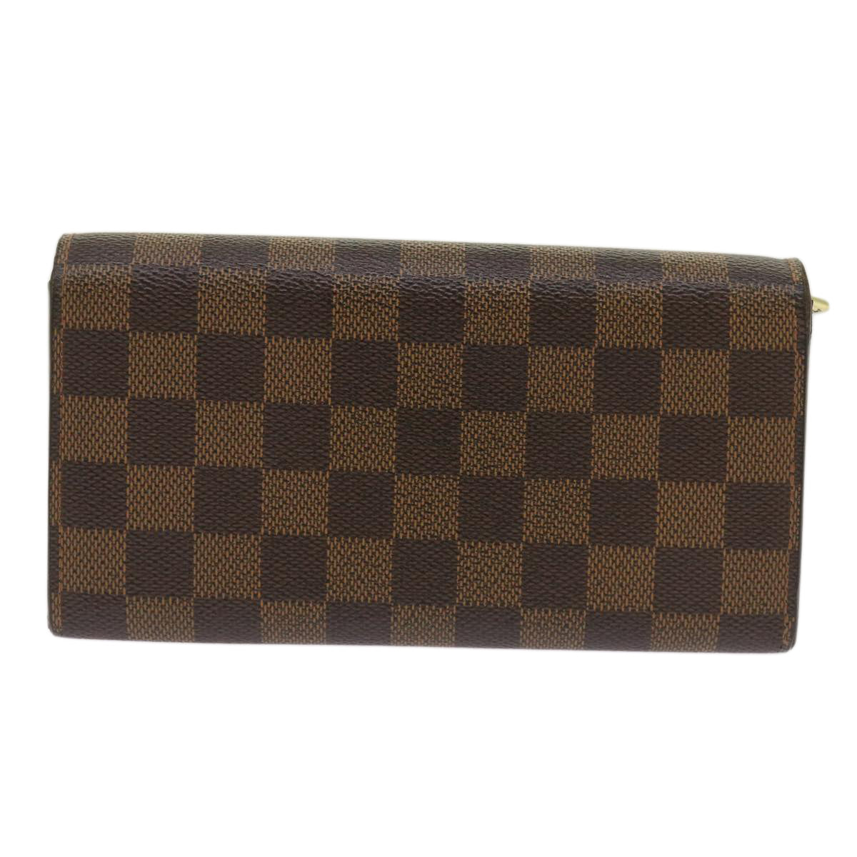 LOUIS VUITTON Damier Ebene Portefeuille Sarah Long Wallet N61734 LV Auth bs12647