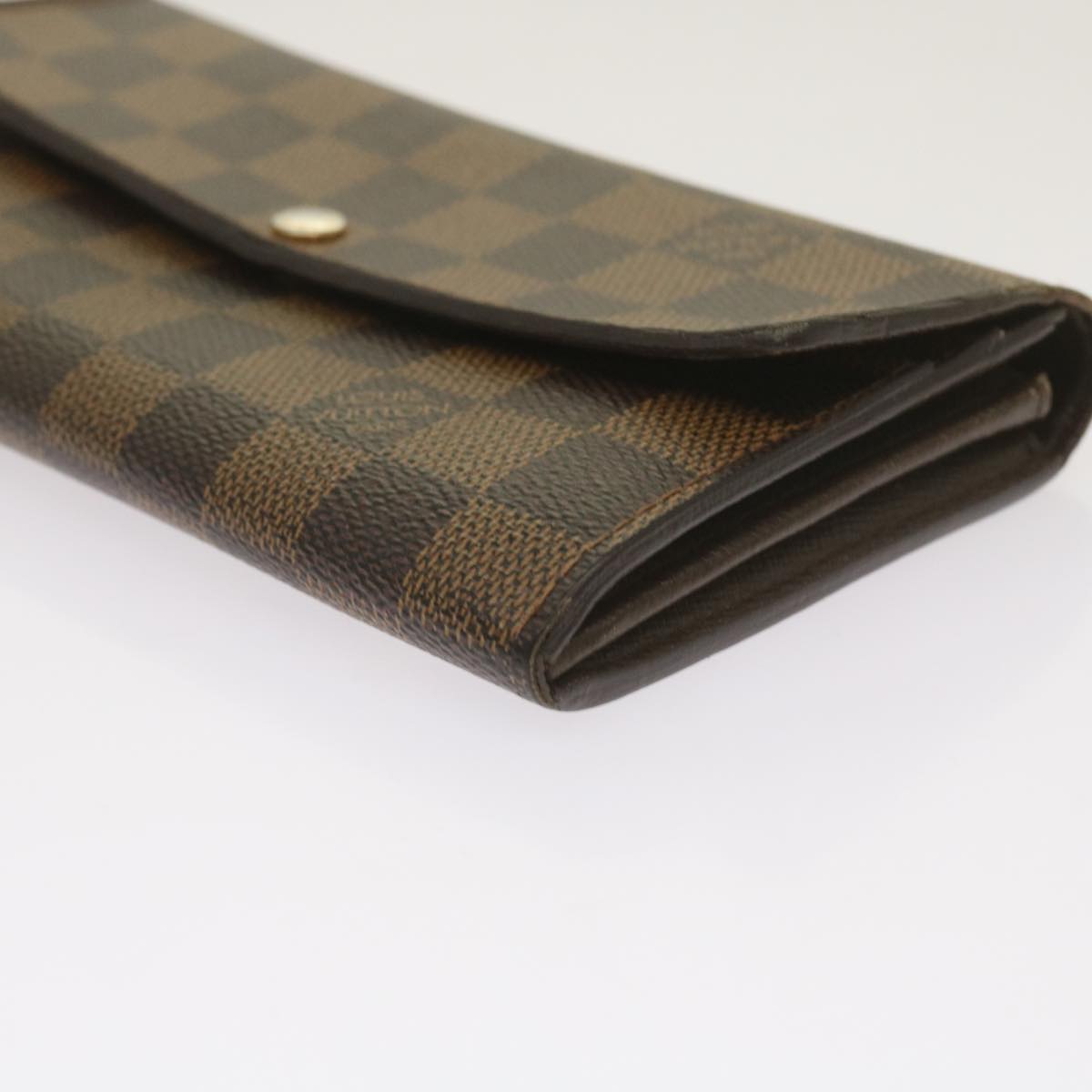 LOUIS VUITTON Damier Ebene Portefeuille Sarah Long Wallet N61734 LV Auth bs12647