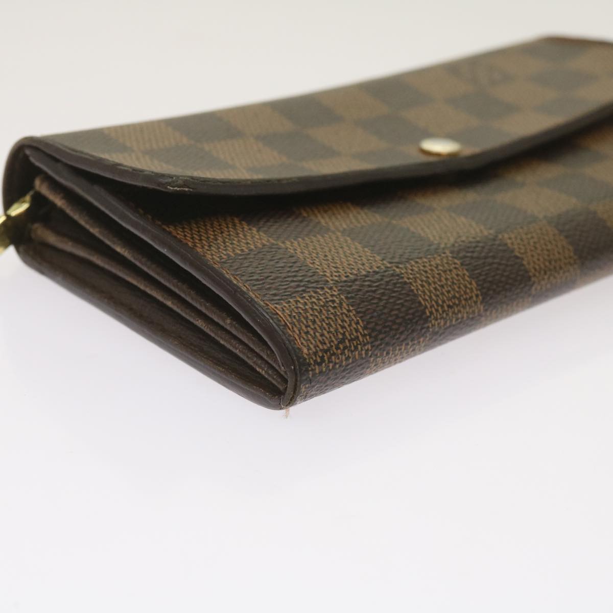 LOUIS VUITTON Damier Ebene Portefeuille Sarah Long Wallet N61734 LV Auth bs12647