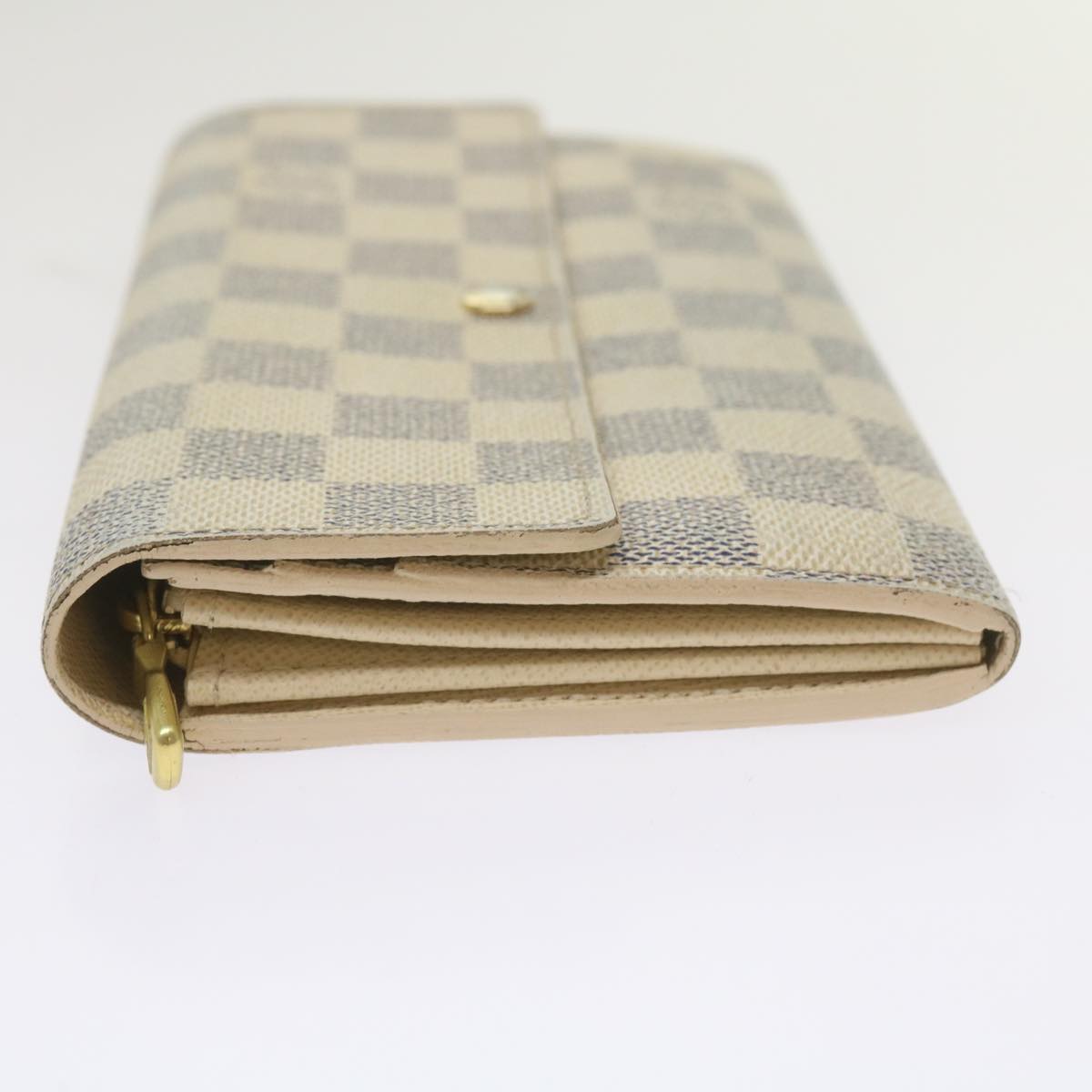 LOUIS VUITTON Damier Azur Portefeuille Sarah Long Wallet N63208 LV Auth bs12648