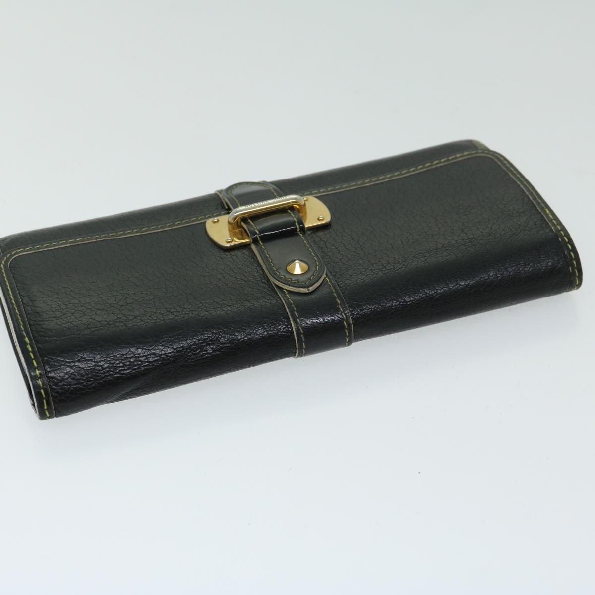 LOUIS VUITTON Suhari Portefeuille Favot Long Wallet Noir M95645 LV Auth bs12650