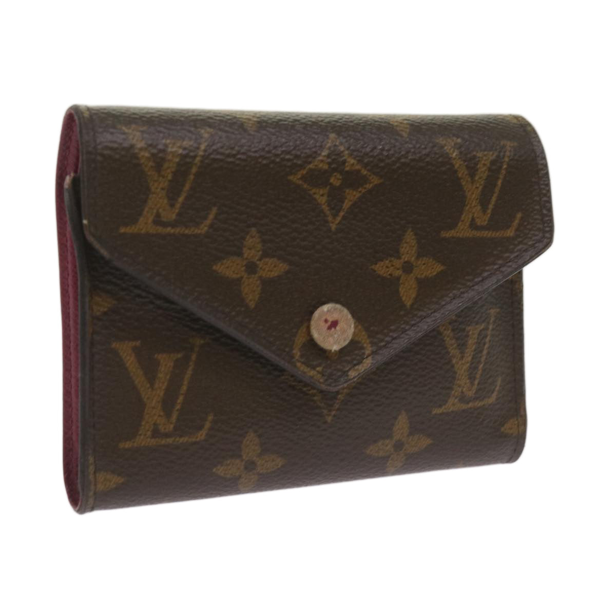 LOUIS VUITTON Portefeuille Victorine Trifold Wallet Fuchsia M41938 Auth bs12651