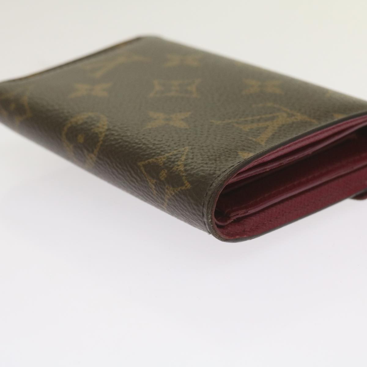 LOUIS VUITTON Portefeuille Victorine Trifold Wallet Fuchsia M41938 Auth bs12651