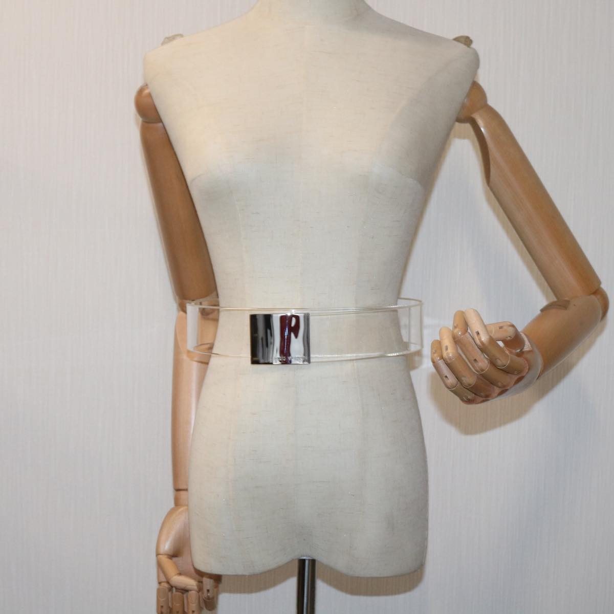 LOUIS VUITTON Belt S Size Clear LV Auth bs12695