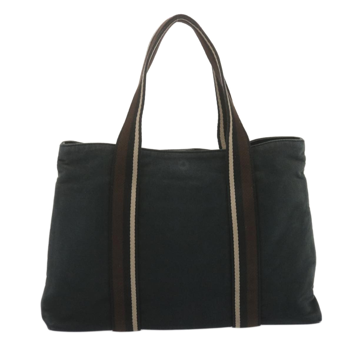 HERMES Toroca Horizont Tote Bag Canvas Black Auth bs12720