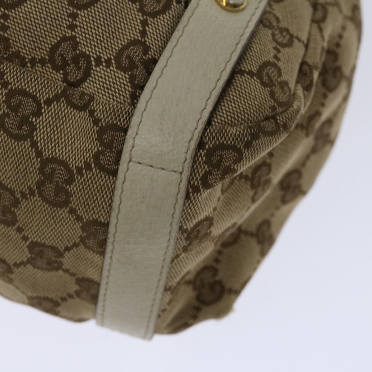 GUCCI GG Canvas Hand Bag Beige 130736 Auth bs12737