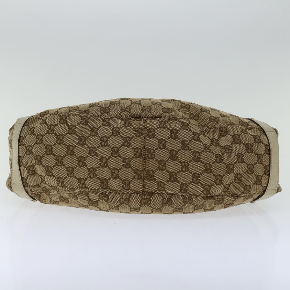 GUCCI GG Canvas Hand Bag Beige 130736 Auth bs12737