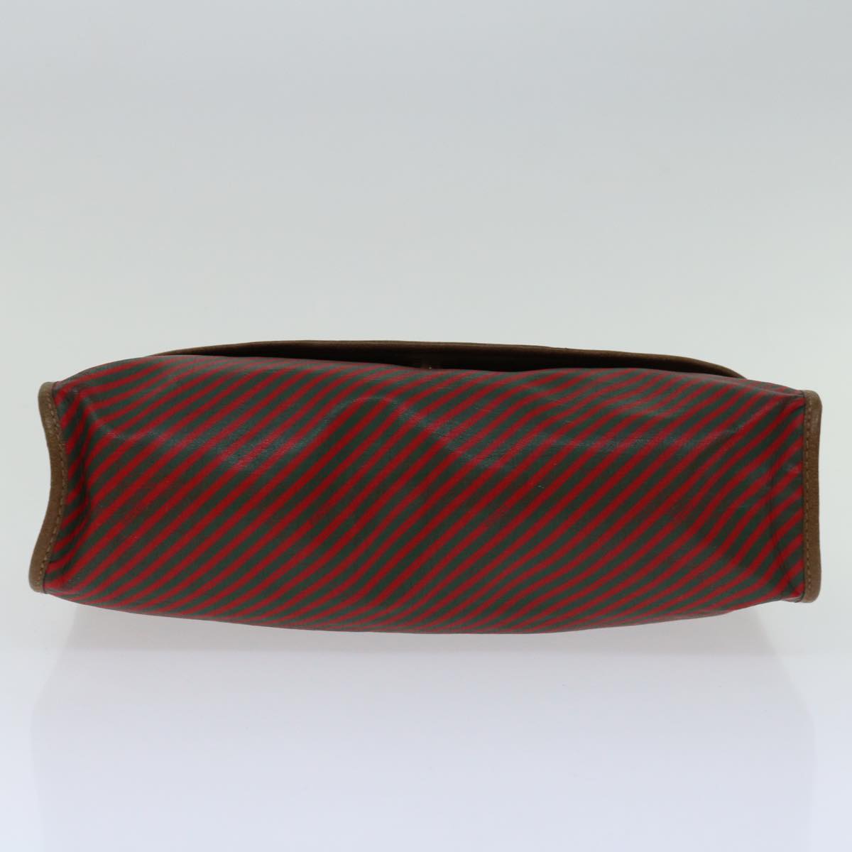 GUCCI Clutch Bag Coated Canvas Red Green 89 01 031 Auth bs12746