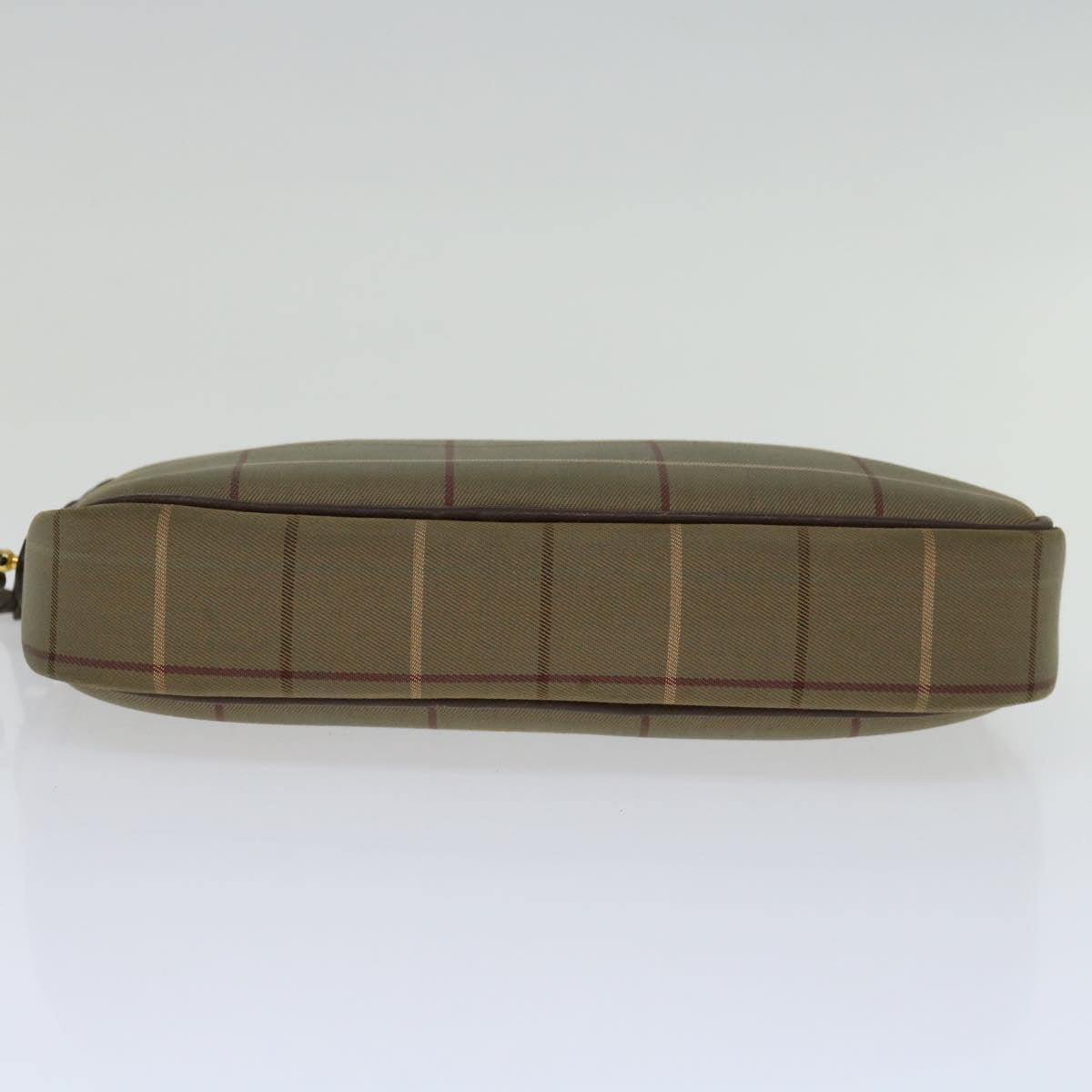 Burberrys Nova Check Clutch Bag Canvas Beige Auth bs12786